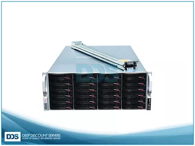 Supermicro 4U 36 Bay Storage Server 2.4Ghz 8-C 128GB 1x1280W Rails TrueNAS ZFS • $721.06