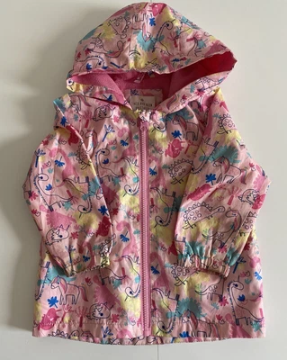 £1.75 • Buy Girls Pink Dinosaur Matalan Raincoat - Fleece Lined - 18-24 Months
