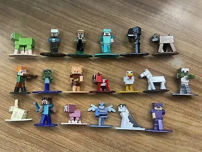 Lot Of 19 Minecraft Nano Metal Figure Jada Toys Metal Die Cast Figures Diecast • $19.99