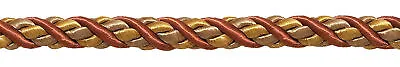 Orange Gold Pink 7/16  Decorative Rope Cord Cinnamon Toast [By The Yard] • $3.49