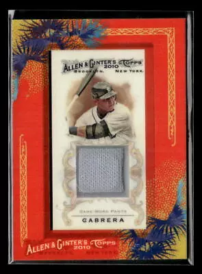 Miguel Cabrera - 2010 Topps Allen & Ginter Game Used Relic Framed HOF Tigers • $6.99