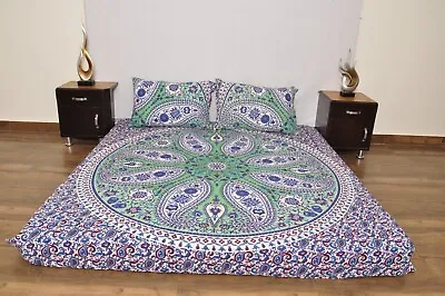 Duvet Quilt Cover Mandala Reversible Bedding Set With 2 Pillowcases King UK • £13.99