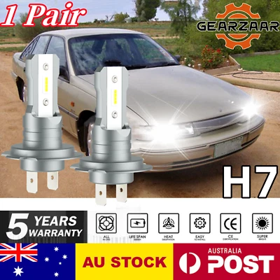 2pc White H7 LED Headlight Kit 110W 30000LM Globes Car Bulbs High Low Beam 6000K • $10.99