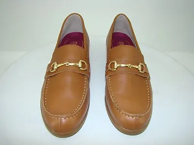 New Munro Gryffin Womens Tan Leather Bit Loafers Shoes Size 12m  C122 • $119.99