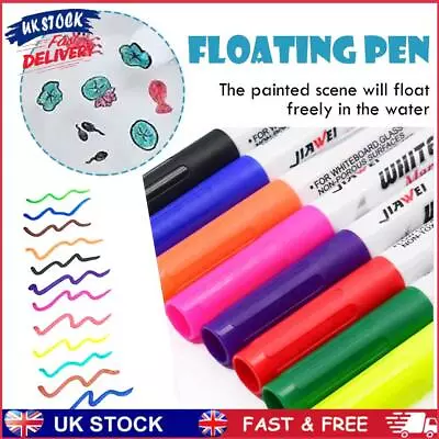 Magical Water Painting Pen Erasable Drawing Whiteboard Floating Pen (8pcs) • £6.09