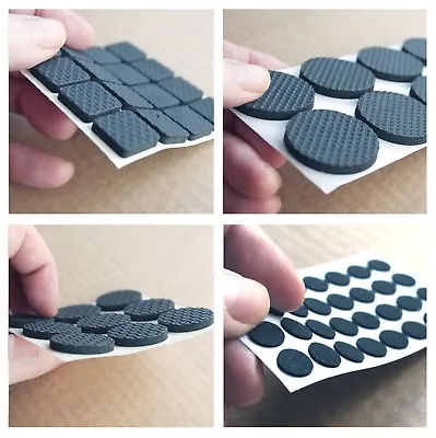 £2.95 • Buy Foam Rubber Pads Floor Protector Furniture Feet Black Self Adhesive Sticky Back