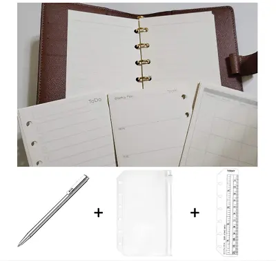 Fits Louis Vuitton PM Small Agenda: Monthly Weekly Refill+Pouch+Insert Pen • £36.58