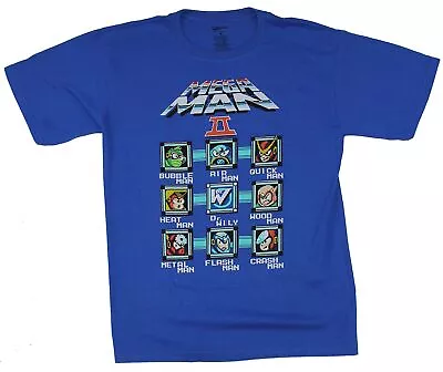 Mega Man Adult New T-Shirt - Megaman II Boss Selection Screen • $14.98