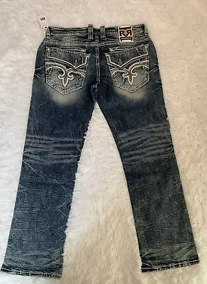 MENS ROCK REVIVAL JEANS  (Verdugo/Straight ) 34x32 • $129.99