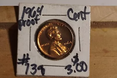 1964 Proof Lincoln Memorial Cent 1C (INV AA) • $0.99