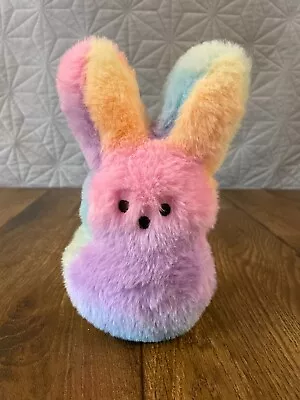 Peeps Plush Easter Candy Marshmallow 9 Inch Stuffed Rainbow Tye-Dye Bunny Rabbit • $8.99