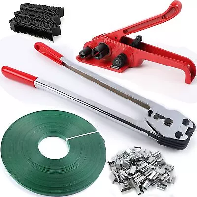 Pallet Packaging Banding Strapping Kit - Heavy Duty Tensioner & Sealer&Crimpe... • $117