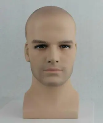 $48.96 • Buy Fiberglass Male Mannequin Head Bust For Wig,Sunglass And Hat Display