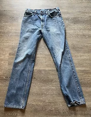 Vintage Levi’s Leather Tag Two Horse Brand 34x34 Demin Jeans Made In USA • $29.99