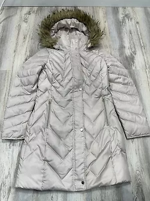 Marc New York Andrew Marc Light Pink Quilted Down Feather Jacket Hooded Zip Up S • $27.53