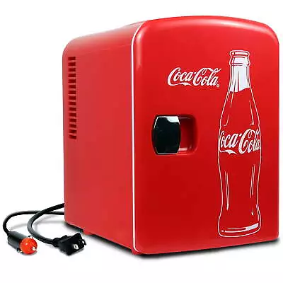 4L Mini Fridge W/ 12V DC And 110V AC Cords 6 Can Portable Cooler • $26.34