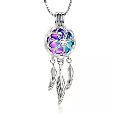 Dream Catcher Jewellery Cremation Memorial Urn Pendant Ashes Necklace Keepsake  • £15.95