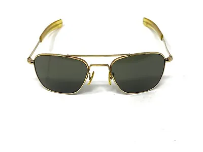 American Optical AO 5 1/2 Gold 1/10 12K GF Vintage Aviator Sunglasses Pilot • $1010.26