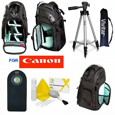 Vivitar 50  Tripod + Large Backpack + Remote For Canon Eos T3i T4i T5i T6 T6i T5 • $55.94