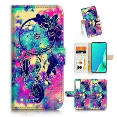$13.99 • Buy ( For Oppo A57 / A57S ) Wallet Flip Case Cover AJ24521 Dream Catcher