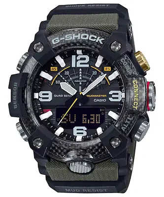 Casio G-Shock Mudmaster Quad Sensor Bluetooth Carbon Core Watch - GG-B100-1A3 • $285