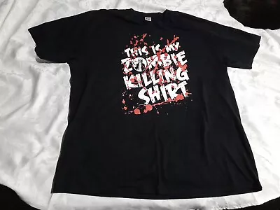 *ZOMBIE KILLING TSHIRT * Black Goth Horror Halloween Tshirt Top • £5.75