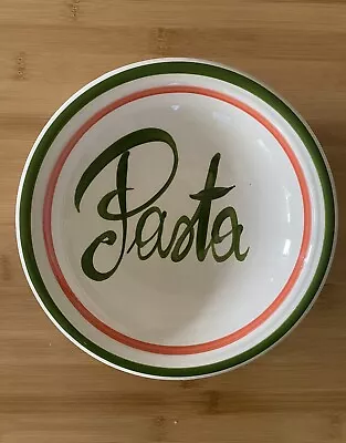 Vitantonio Italy Hand-Painted Green And Orange On White 8.5” Pasta Bowl • $12