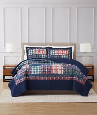 Martha Stewart Collection Highland Patchwork Quilt KING 614AW • $186.15