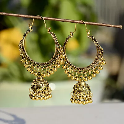 $2.19 • Buy Boho Indian Jhumka Big Bell Drop Dangle Earrings Circle Gypsy Jewelry For Women