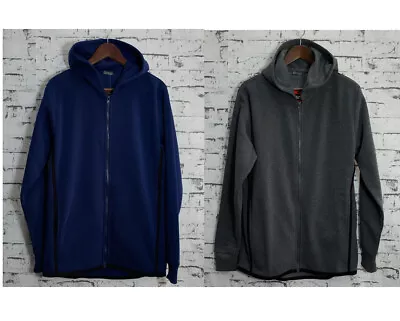 Menz Zip Through Winter Hoodie With Contrast Trims 100% Polyester Fleece • $34.92