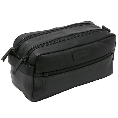 AlpineSwiss Sedona Toiletry Bag Genuine Leather Shaving Kit Dopp Kit Travel Case • $34.99