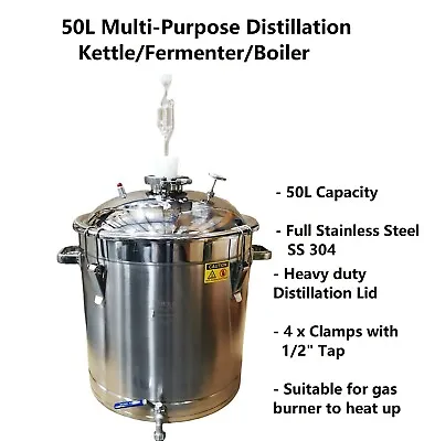 StillMate 50L Multi-Purpose Gas Burner Boiler/Fermenter/Kettle • $160.21