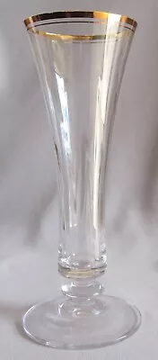 Vase Mikasa Crystal Jamestown Gold Pattern 8 5/8  • $12.50