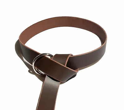 Medieval Ring Belt From Quality Leather With Steel Ring • $70.71