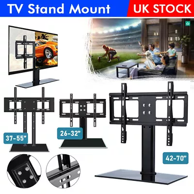 Universal TV Stand Bracket 26“-70” Desk Table Top LCD LED Plasma VESA Mount • £21.99