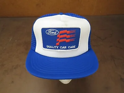 VTG Ford Quality Car Care Truck F-150 Dealer USA Patch Hat Trucker • $27.50