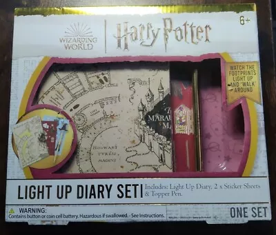 Harry Potter Wizard Light Up Diary Journal Activity Set Stickers & Topper Pen • $15.40