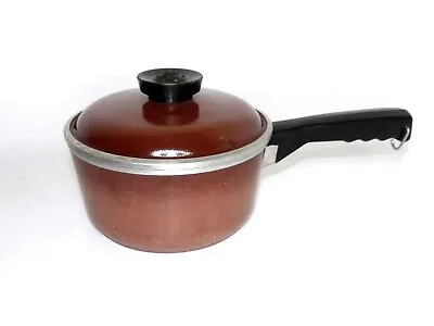 $28.17 • Buy Club Cast Aluminum Cookware Brown 1 1/2 QT 1.5 Quart Vintage Saucepan Pot & Lid