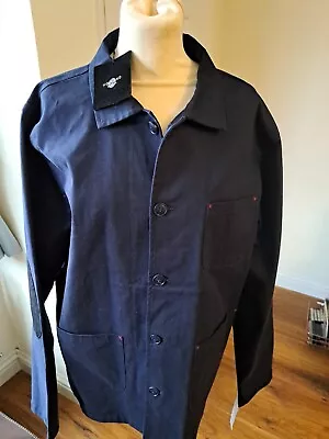 £59 • Buy Holland Esquire Navy Twill Light Jacket /heavy Shirt Size Uk Large Nwts Rrp £250