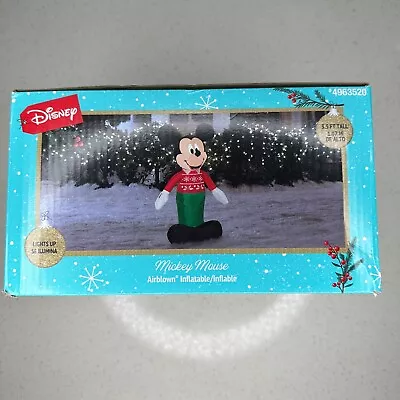 Gemmy 3.5' Airblown Disney Christmas Yard Decor Mickey Mouse Inflatable NEW NIB • $39.99