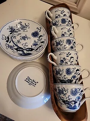 7  Piece Set Vienna Woods Fine China Tea Cup Japan  WOOD TRAY NOT INCLUDED • $50