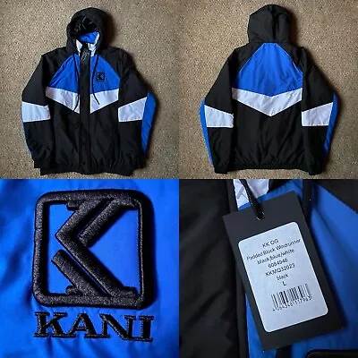 Authentic Bnwt Men’s L Karl Kani Og Padded Block Windrunner Jacket 90’s Coat New • £39.99