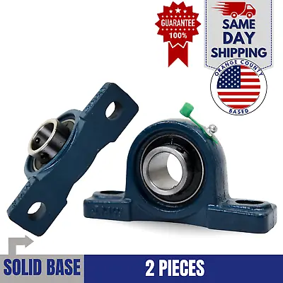 UCP202-10 Pillow Block Bearing 5/8  Bore 2 Bolt Solid Base (2 Pieces) • $14.99