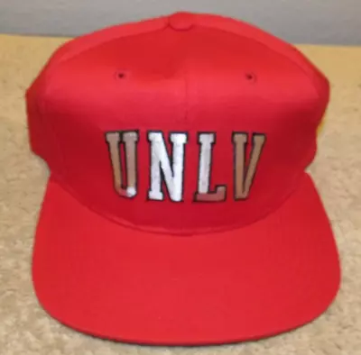 Vintage UNLV Rebels Starter Brand Snapback Flat Bill Cap Hat - New With Tags • $35.99