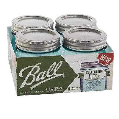 Ball 1/2 Pint Collector's Edition Aqua Vintage Canning Jar • $29.99