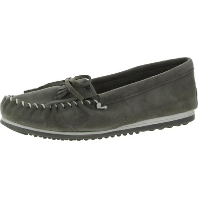 $16.79 • Buy Minnetonka Womens Kilty Plus Gray Moccasins Shoes 11 Medium (B,M) BHFO 2582
