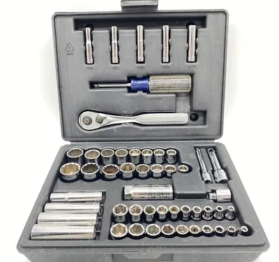 Vintage Craftsman USA #33779 51PC SAE/Metric 1/4  & 3/8  Drive Socket Set W/Case • $71.95