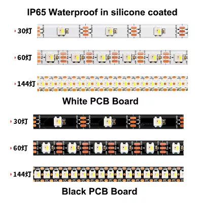 SK6812 RGBW 4in1 LED Strip Light 30/60/144LEDs/M IC Individual Addressable DC 5V • $26.03