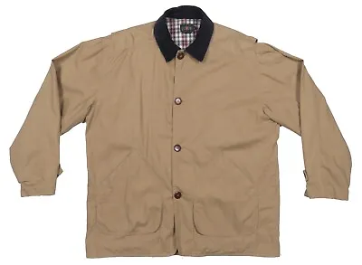 $89.99 • Buy J Crew Corduroy Collar Cuffs Plaid Lined Full Button Barn Chore Coat Jacket L