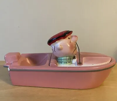 Lipper And Mann Pink Outboard Motorboat Ashtray Vintage Japan • $65